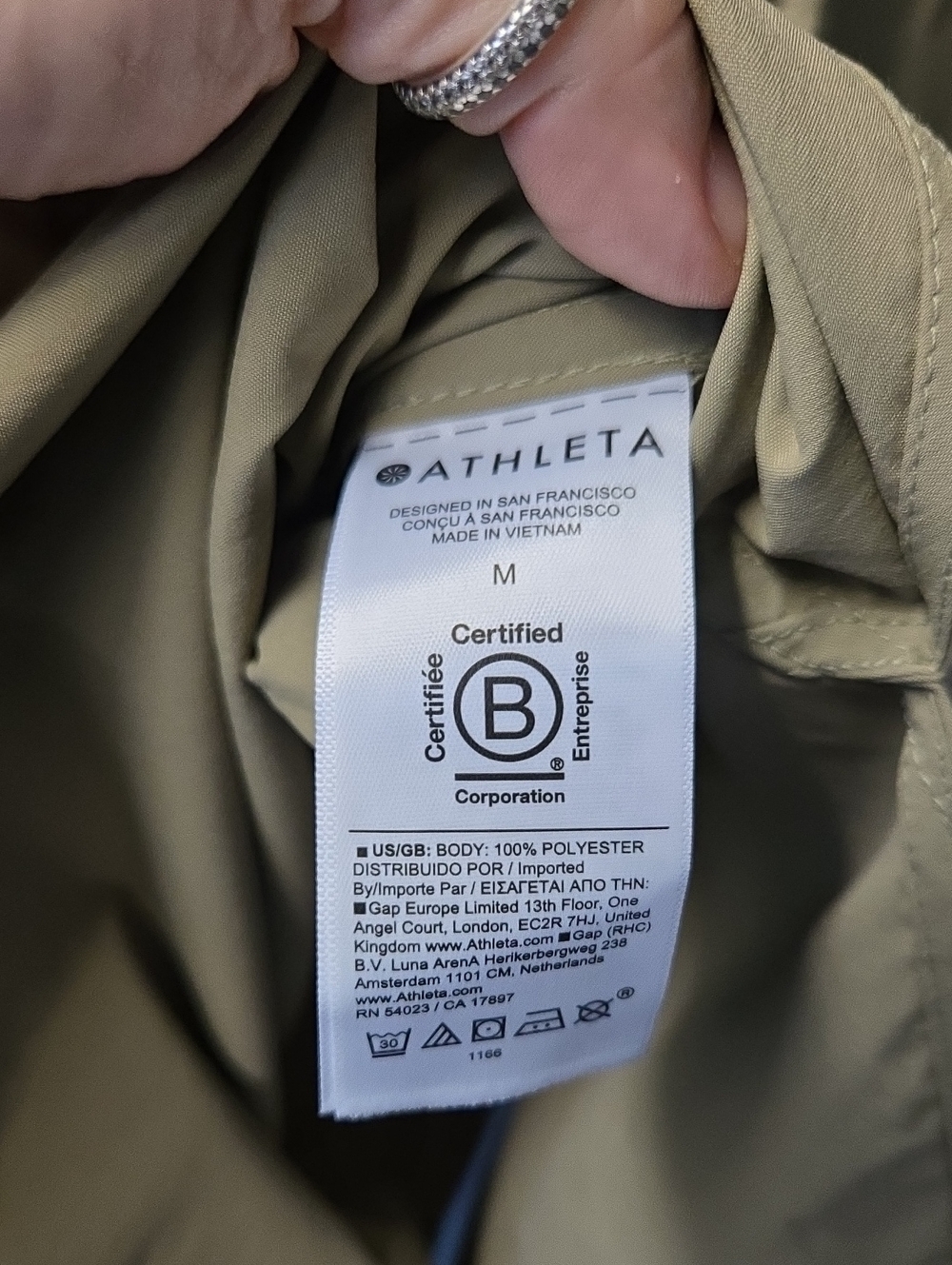 Athleta Button Down Performance Top - Picture 3 of 4